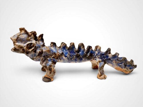 holzmuller_stefan_sans_titre_lezard_bleu_1987_16x41x10cm